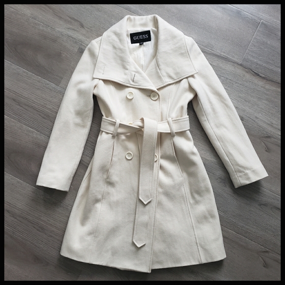 Guess Jackets & Blazers - ⭐SALE⭐ Guess Ivory Woolblend Coat